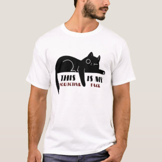 T-shirt This Is My Productive Face – Funny Lazy Cat Illust