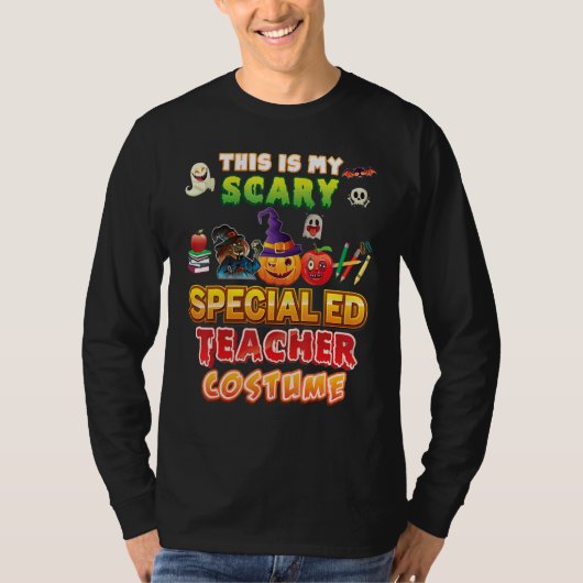 T-shirt This Is My Scary Special ED Teacher Costume Hallow (Devant)