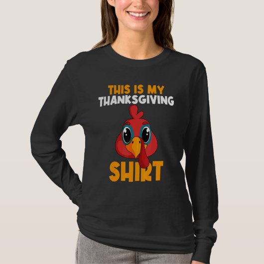 T-shirt This Is My Thanksgiving  Happy Turkey Day Thanksgi (Devant)
