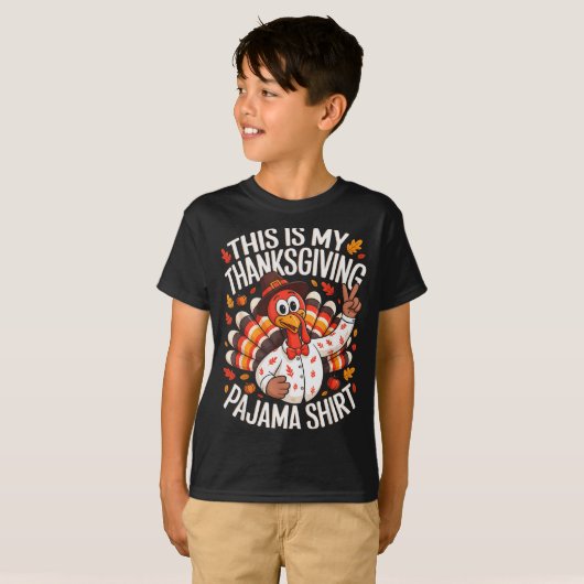 T-shirt This Is My Thanksgiving Pajama Shirt Pjs Adult Kid (Devant entier)
