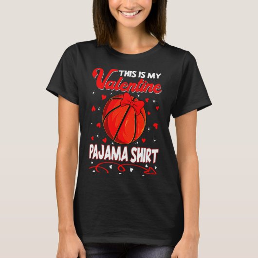 T-shirt This Is My Valentines Basketball Pajama For Kids B (Devant)