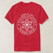 T-shirt This Is My Winter Solstice Pajama Snowflake Snow (Design devant)