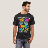 T-shirt This Is What An Awesome Cute Third Grade Looks Lik (Devant entier)