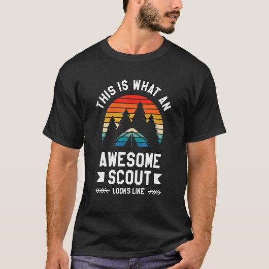 T-shirt This Is What An Awesome Scout Looks Like Camping C (Devant)