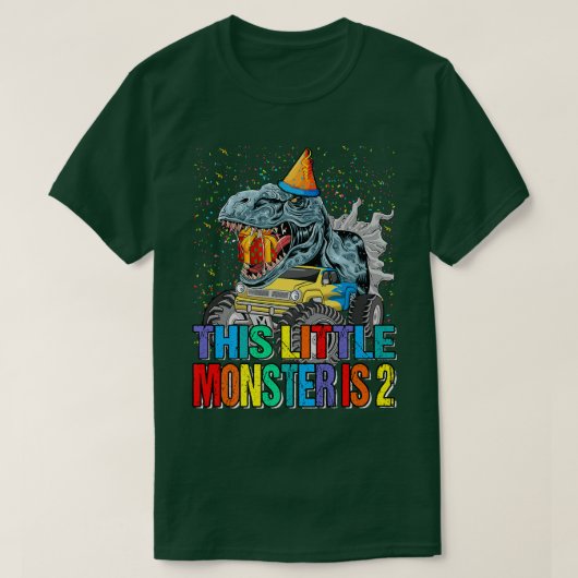 T-shirt This Little Monster Truck  (Design devant)