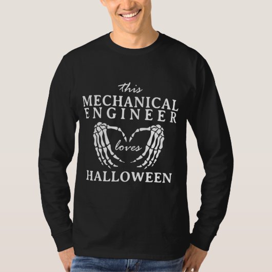 T-shirt This Mechanical Engineer Loves Halloween Machine (Devant)
