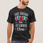 T-shirt THIS TEACHER LOVES HER 1ST GRADE CLASS Shirts Vale (Devant)