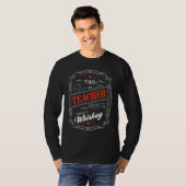 T-shirt This Teacher Needs a Whiskey Teaching Humor Profe (Devant entier)