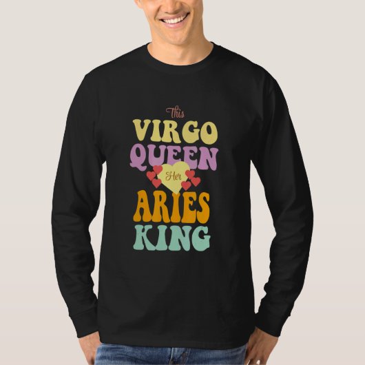 T-SHIRT THIS VIRGO QUEEN LOVES HER ARIES KING (Devant)