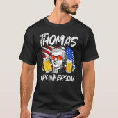 T-shirt Thomas Drunkerson Thomas Jefferson Beer Drapeau Us (Devant)