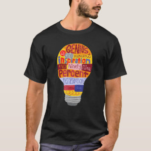 T-shirt Thomas Edison Génie Lightbulbe Son Éclairage