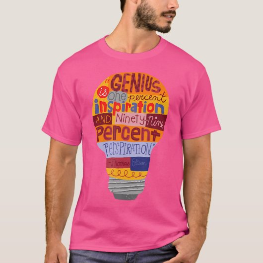 T-shirt Thomas Edison Genius Lightbulb C'Est Lit (Devant)