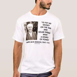 T-shirt Thomas Edison Source D'Énergie Solaire Sun