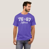 T-shirt Thomas Jefferson 76 67 Auto-évident Faire l'histoi (Devant entier)