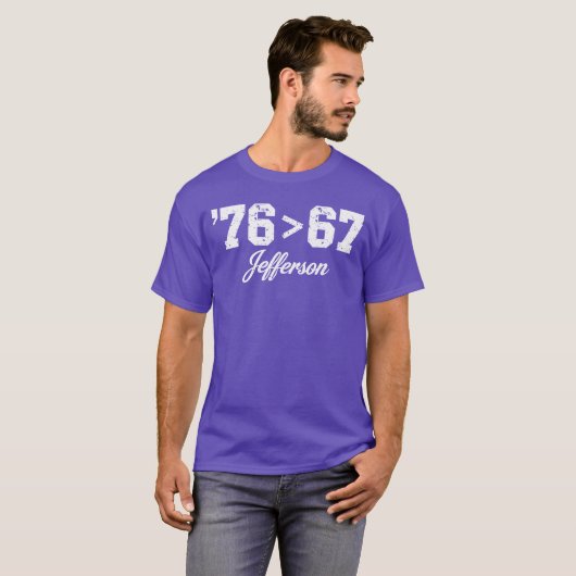 T-shirt Thomas Jefferson 76 67 SelfEvident Make History Fu (Devant entier)
