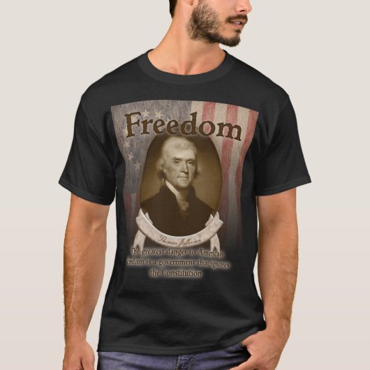 T-shirt Thomas Jefferson - liberté (Devant)