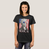 T-shirt Thomas Jefferson 'Merica Drapeau Patriotique Améri (Devant entier)
