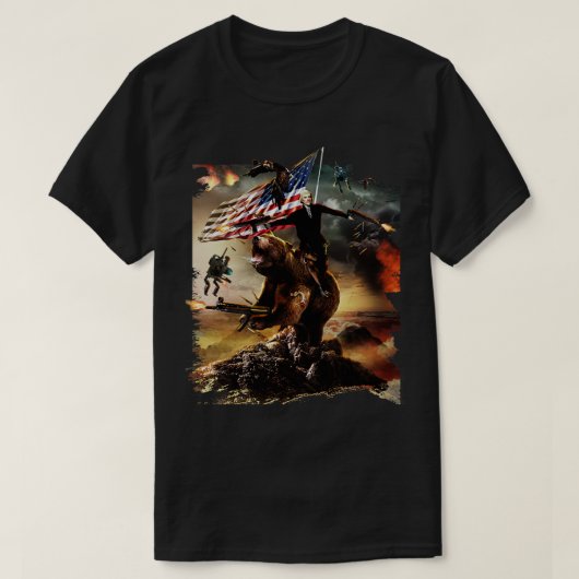T-shirt Thomas Jefferson Riding Bear (Design devant)