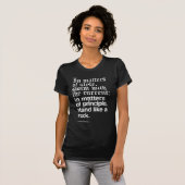 T-shirt Thomas Jefferson "support comme une roche".  (Devant entier)