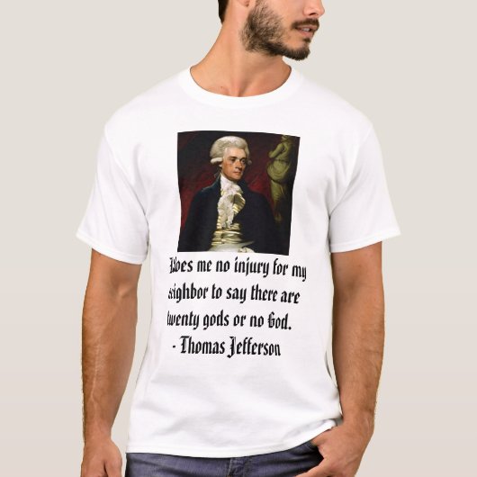 T-shirt Thomas Jefferson sur la liberté religieuse (Devant)