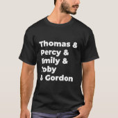 T-shirt Thomas Les Chemises De Train Thomas Noms De Train  (Devant)