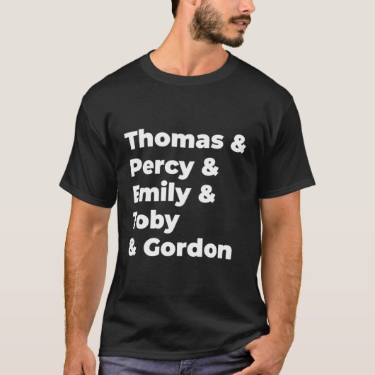 T-shirt Thomas Les Chemises De Train Thomas Noms De Train (Devant)