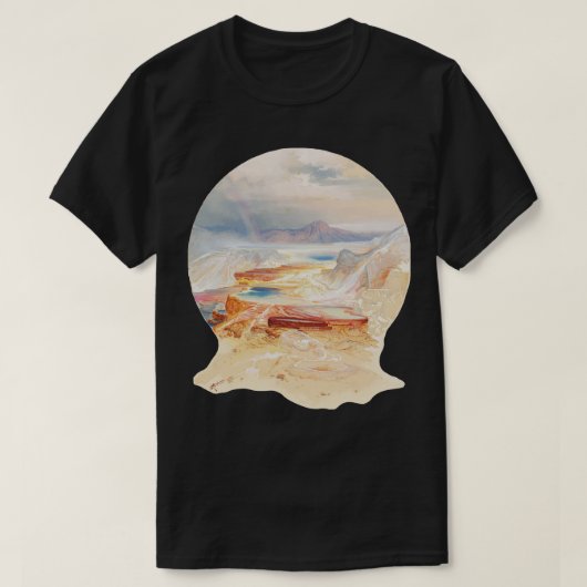 T-shirt Thomas Moran Peinture Minerva Terrasse Yellowstone (Design devant)