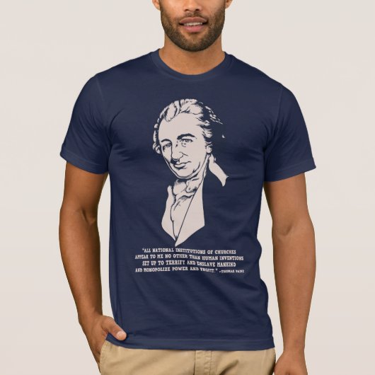 T-shirt Thomas Paine - Méga-Églises (Devant)
