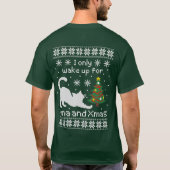 T-shirt Thon & Noël – Pixel Cat Ugly Christmas  (Dos)