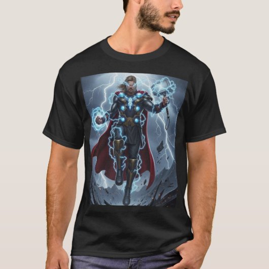 T-shirt Thor – God of Thunder Storm Power (Devant)