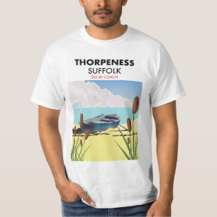 T-shirt Thorpeness Suffolk affiche de plage vintage. Deux