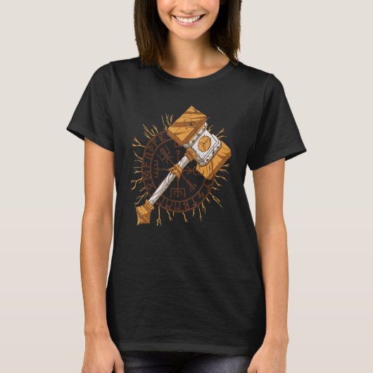 T-shirt Thors Hammer Odin Viking Gott (Devant)