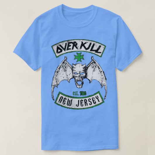 T-SHIRT THRASH METAL OVERKILL NEW JERSEY (Design devant)