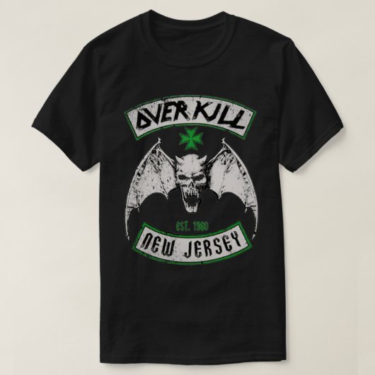 T-SHIRT THRASH METAL OVERKILL NEW JERSEY AMERICA (Design devant)