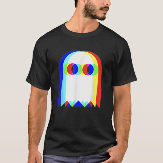 T-shirt Threadrock Vaporwave Psychedelic Ghost Retro Hallo (Devant)