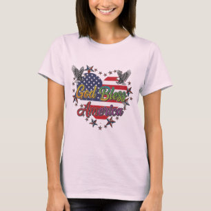T-shirt Threads de liberté : Gras American Pride Prints