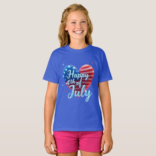 T-shirt Threads de liberté : Gras American Pride Prints (Devant entier)