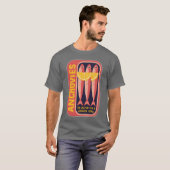 T-shirt Three Anchovies in Olive Lemon Can gift (Devant entier)