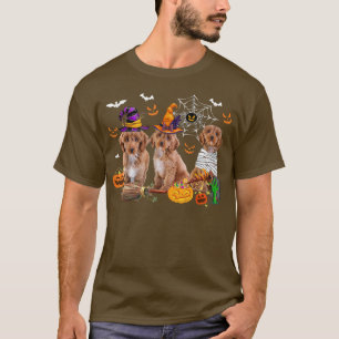 T-shirt Three Cockapoo Dogs Witch Halloween Mummy Scary Pu