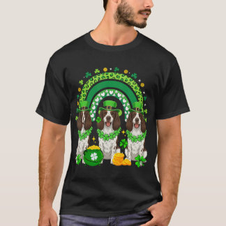 T-shirt Three Cute English Springer Spaniels Patrick's Day