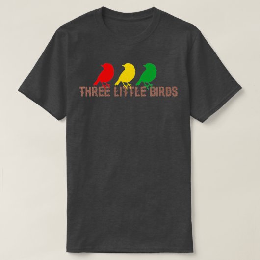 T-shirt Three Little Birds Africa Music Reggae Rasta  (2) (Design devant)