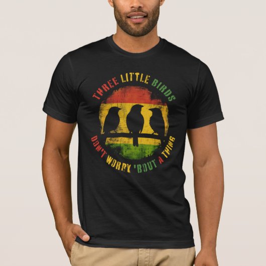 T-shirt Three Little Birds - Reggae (Devant)