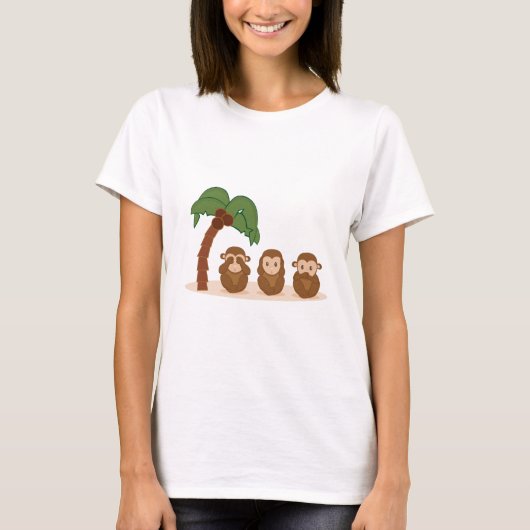T-shirt Three little monkeys - trois barboteuses (Devant)