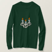 T-shirt Three Skulls with Burning Candles (Design devant)