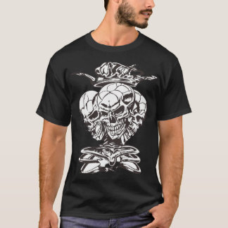 T-shirt Three Skulls with Crown