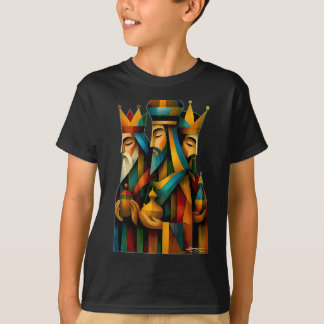 T-shirt Three Wise Men Abstract Nativity Art