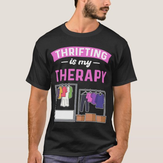 T-shirt Thrifter Est Mon Thérapie Thrift Shop Thrifter Thr (Devant)