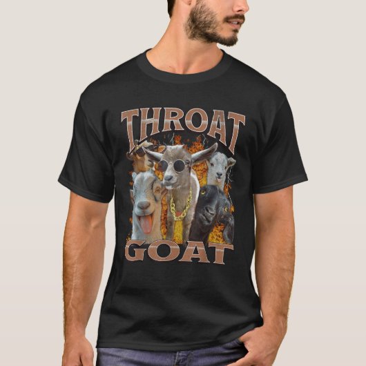 T-shirt Throat Goat Funny Offensive Adult Humor Y2K Graphi (Devant)