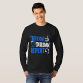 T-shirt Throw Horseshoes Drink Beer Repeat (Devant entier)