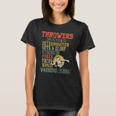T-shirt Throwers ingredients throw javelin throwing tack a (Devant)